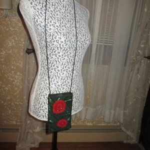 Small Sequin/Beaded Black Dress Purse.